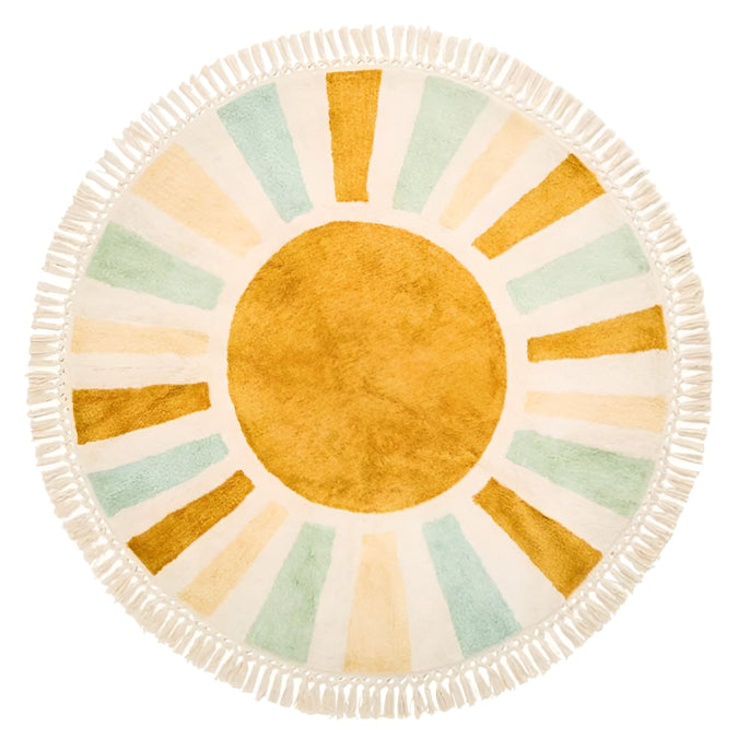 Round Kids Rug – Washable Nursery Play Mat