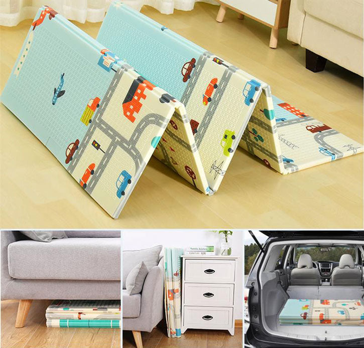 City Roads/Nature Reversible Baby Play Mat
