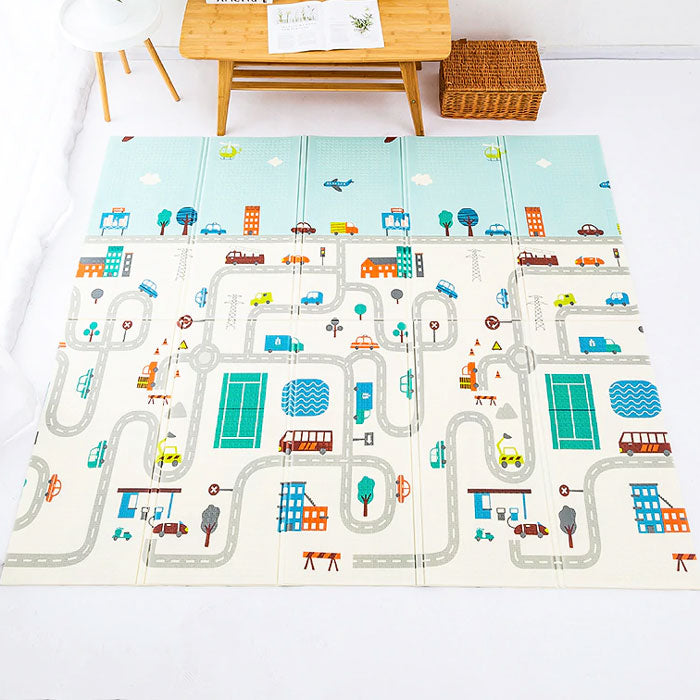 City Roads/Nature Reversible Baby Play Mat