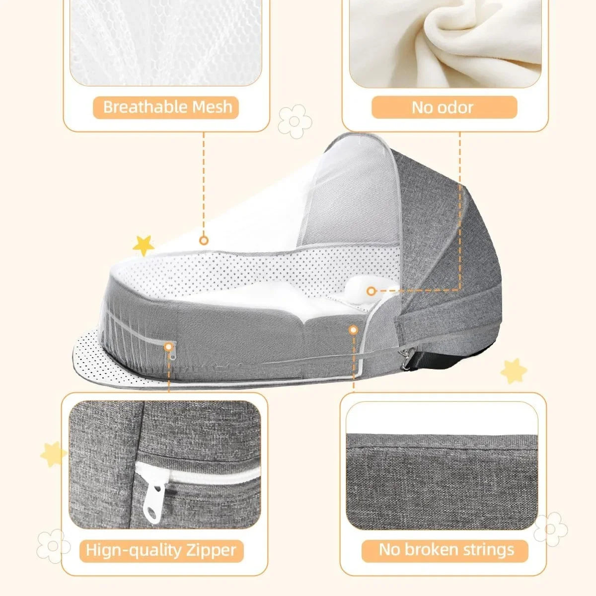 Premium Foldable Baby Bed