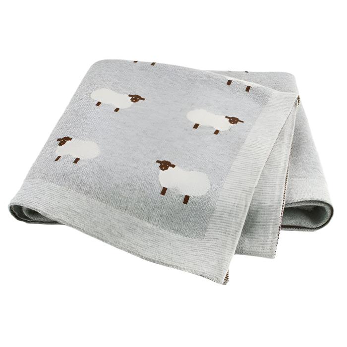 Sheep Grey Baby Blanket