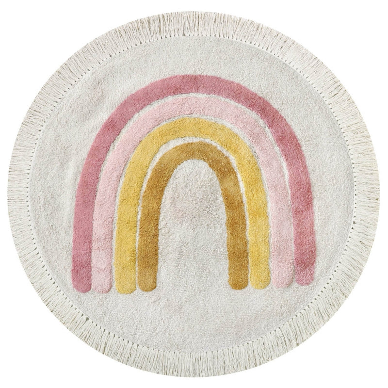Round Kids Rug – Washable Nursery Play Mat