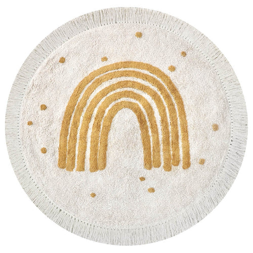 Round Kids Rug – Washable Nursery Play Mat