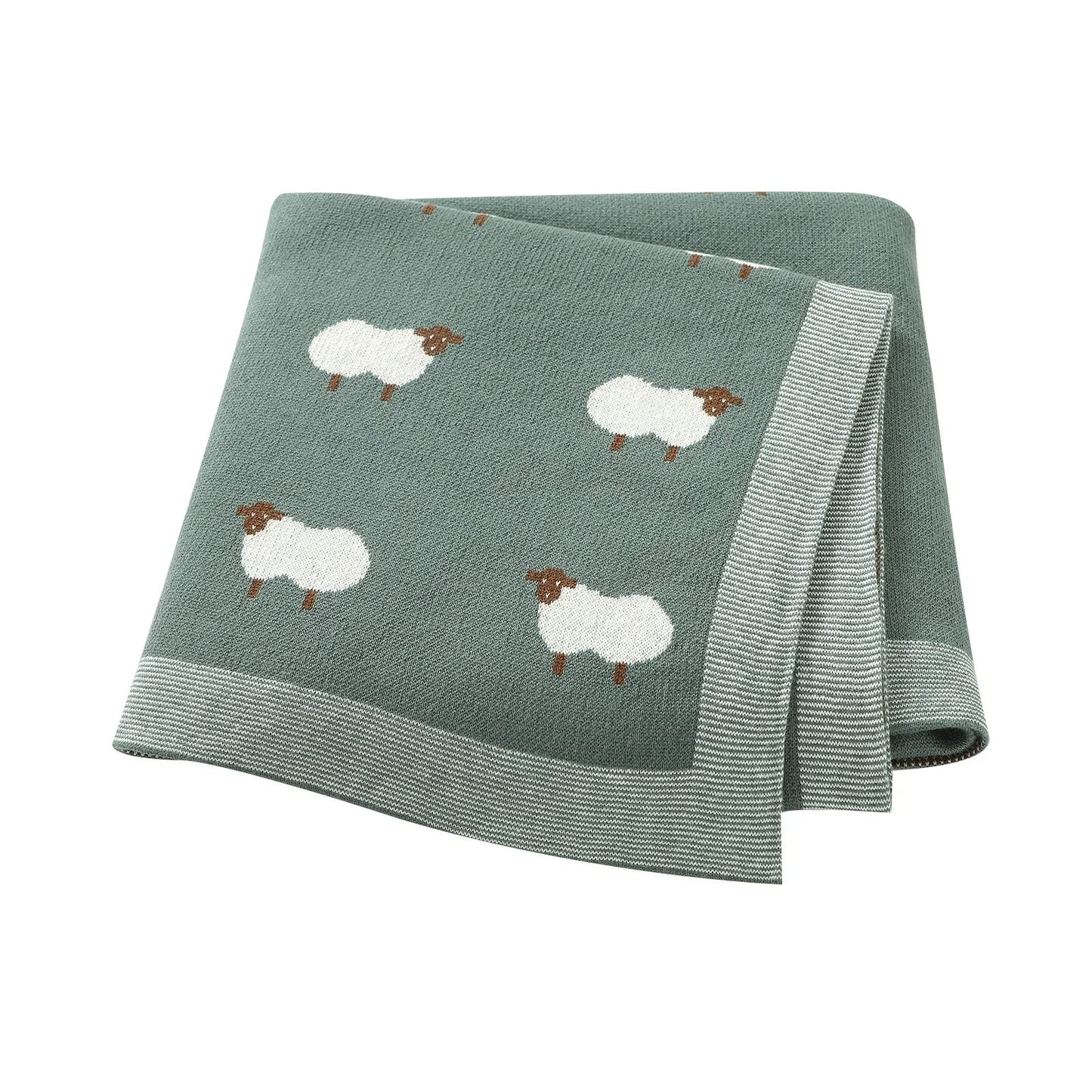Sheep Grey Baby Blanket