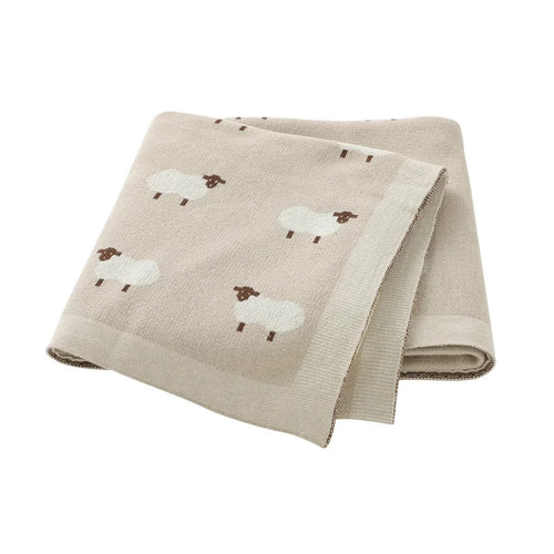 Sheep Grey Baby Blanket