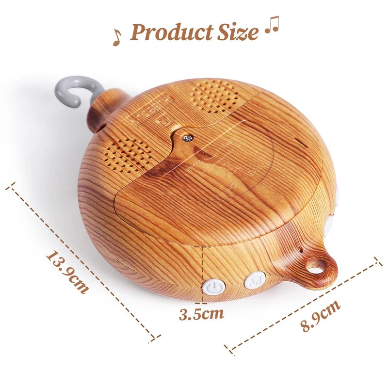 Melody Timber-Look Rotating Music Box