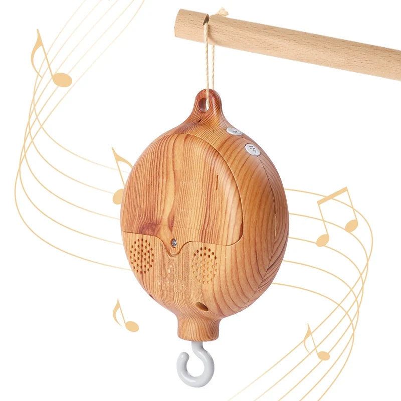 Melody Timber-Look Rotating Music Box