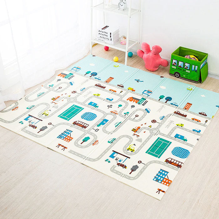 City Roads/Nature Reversible Baby Play Mat