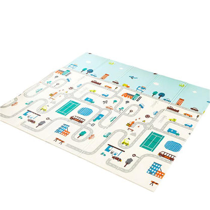 City Roads/Nature Reversible Baby Play Mat