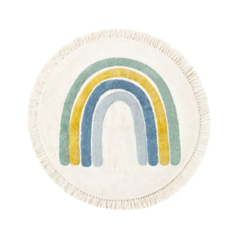 Round Kids Rug – Washable Nursery Play Mat